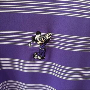 Nike Golf Disney Parks Polo Shirt Mens XL Purple Mickey Mouse Tour Performance